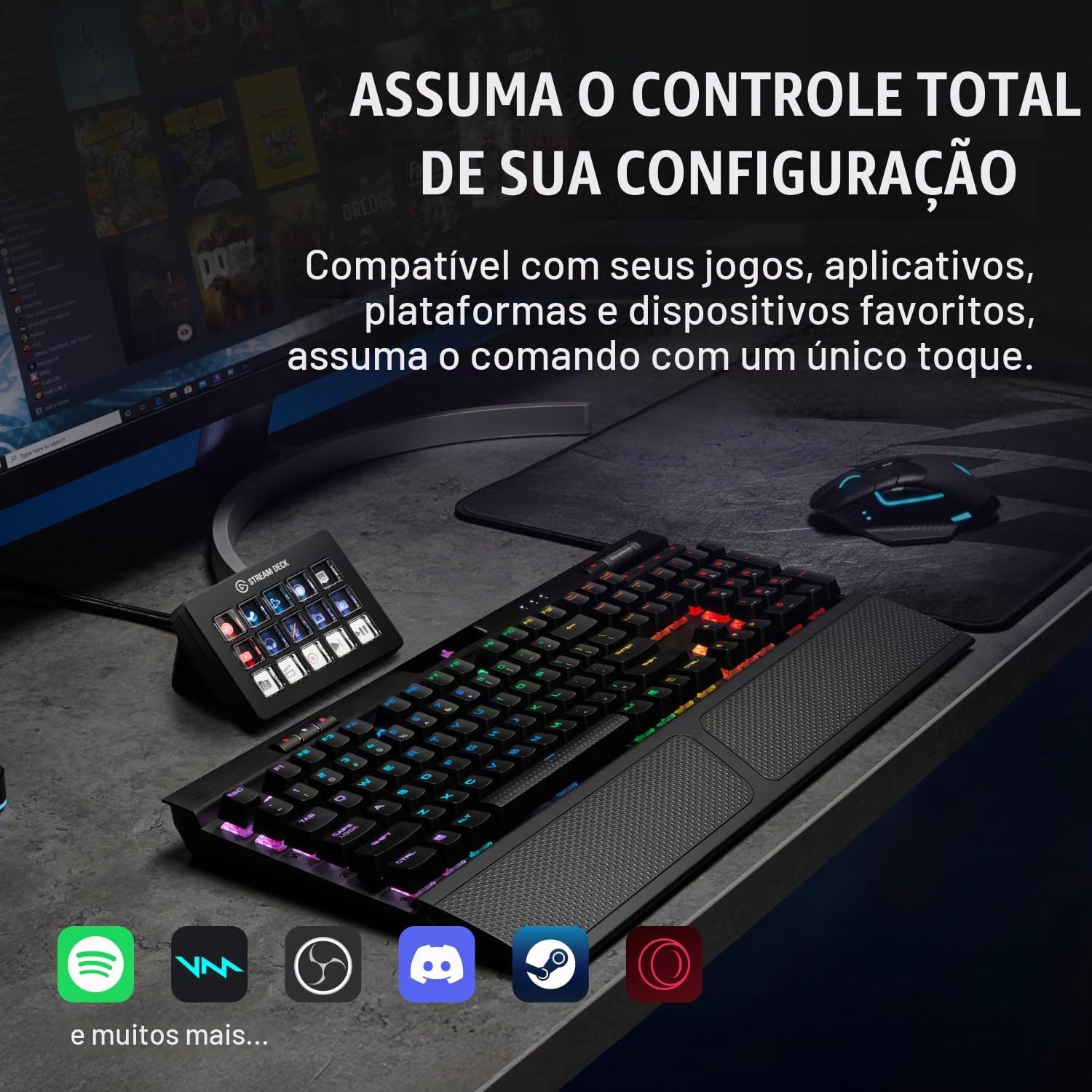 Elgato Stream Deck Scissor Keys — Controlador de fluxo de trabalho
