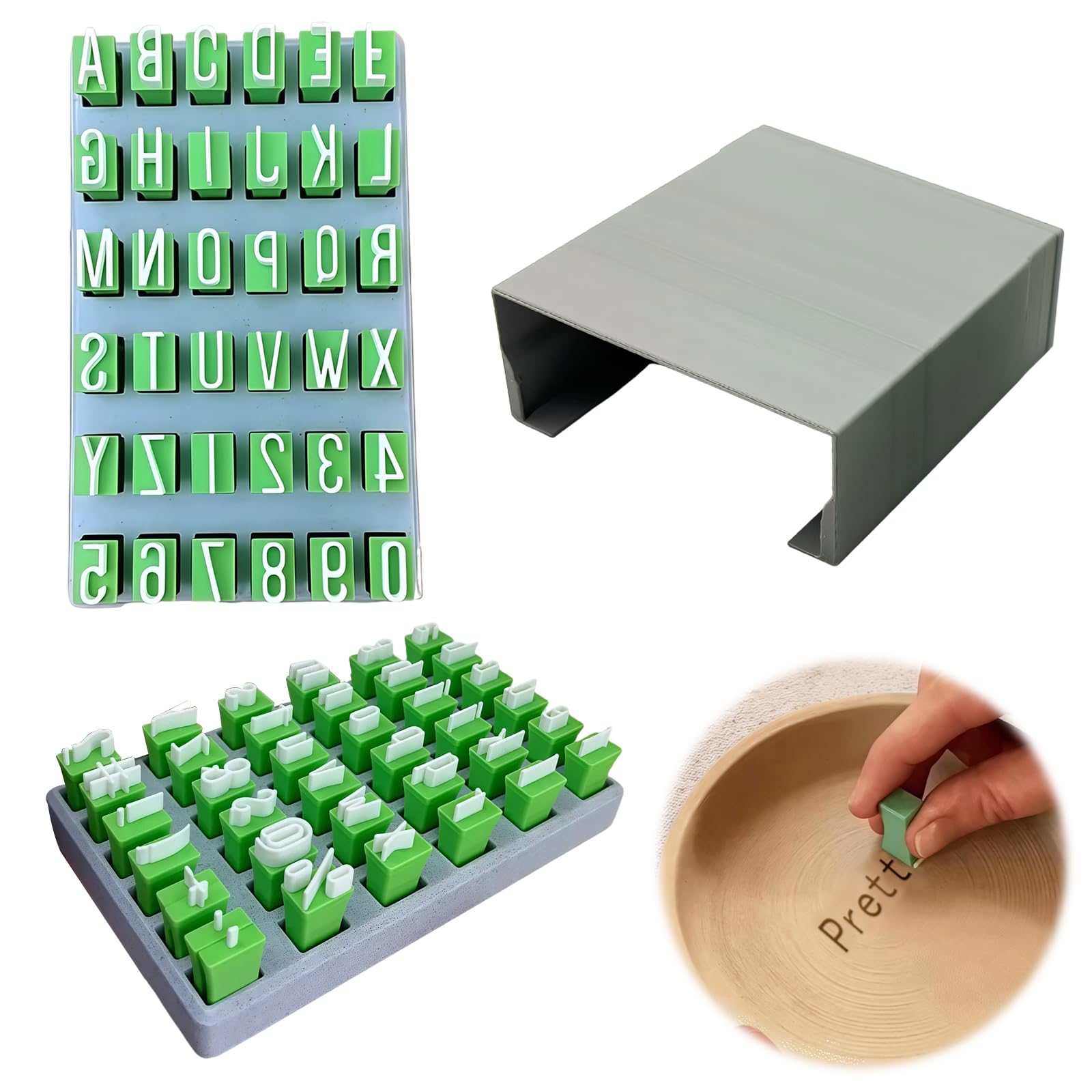 Alphabet Stamps for Clay, 72 Pcs Clay Letter Stamp Set, Mini Letter Stamps for Clay and Art, for Making Cookies Letters Stamp DIY Cakes Baking Message Letters