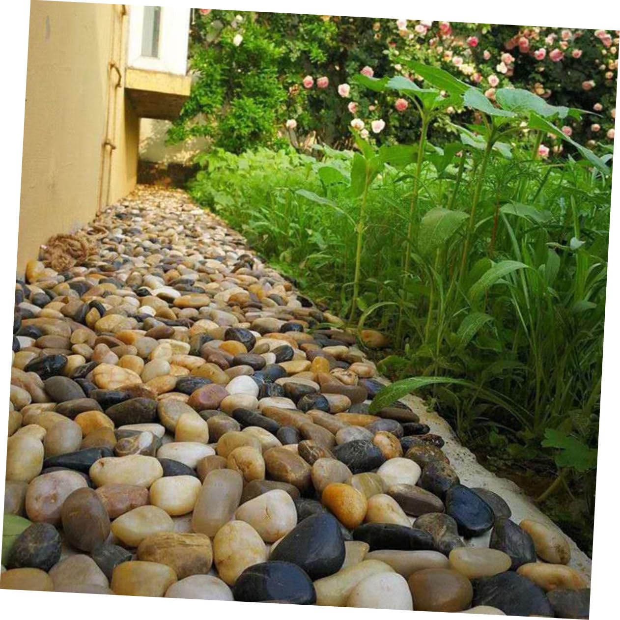 Sassi Decorativi Rotondi 3 Confezioni in Pietra per Giardino