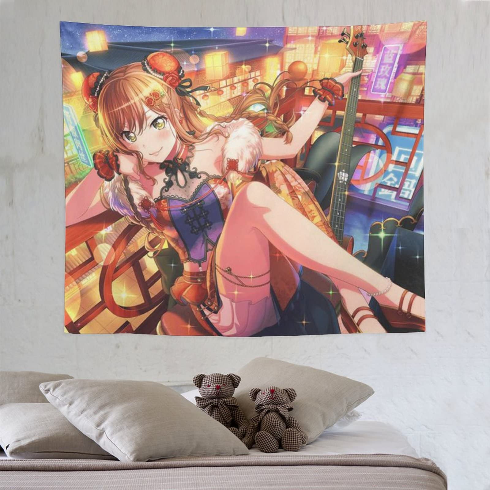 Amazon.co.jp: バンドリ！今井 リサ タペストリー かわいいアニメ柄 壁