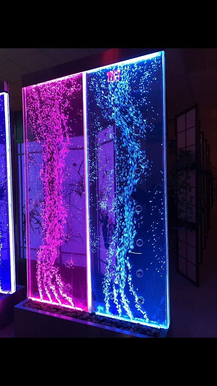 Jersey Home Decor 72” Tall x 40” Wide Dancing Bubbles Standing Fountain, Twin Panels, Stainless Steel Base : Home & Kitchen