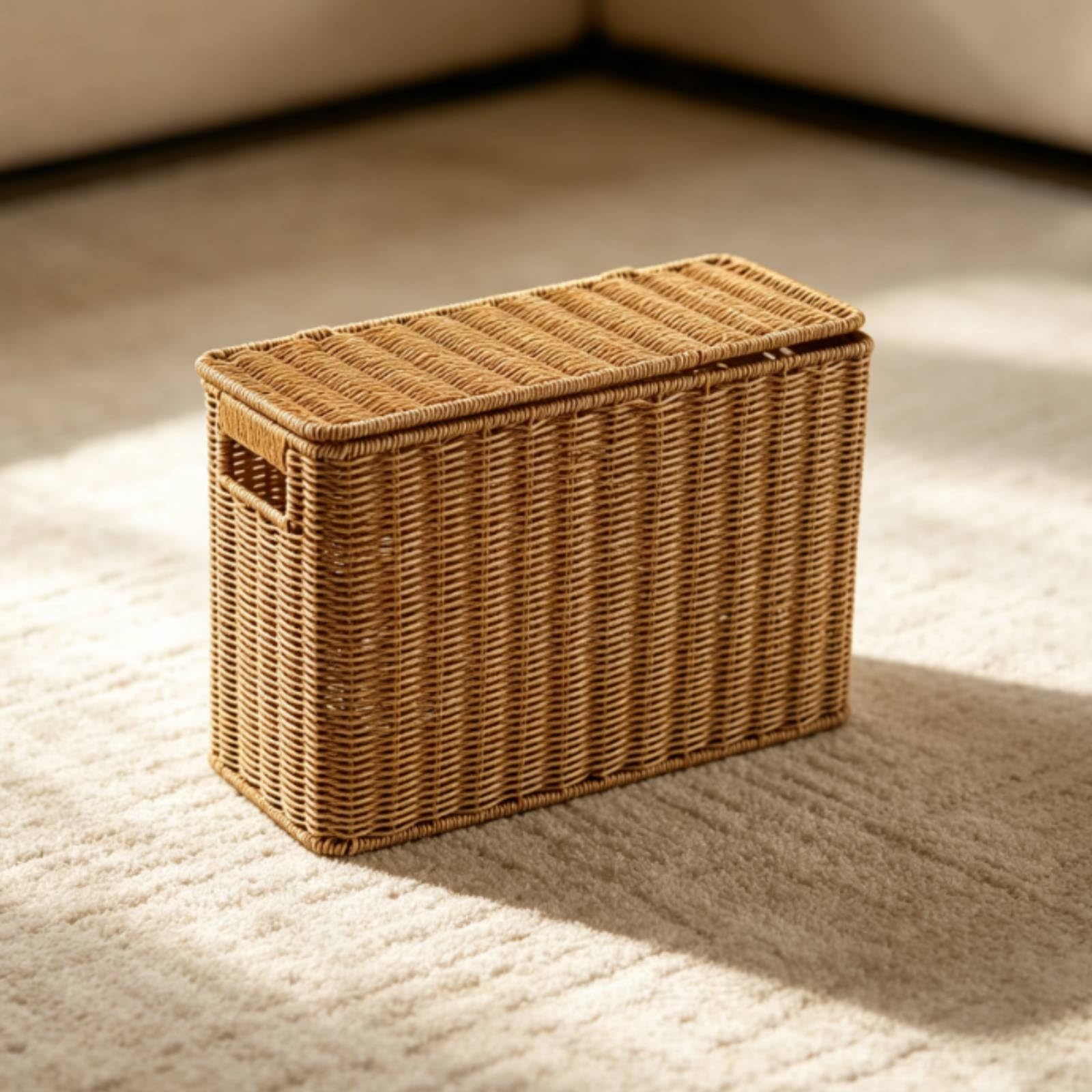 Cesta Rectangular con Tapa, style to 3, 48 × 18 × 33 Cm