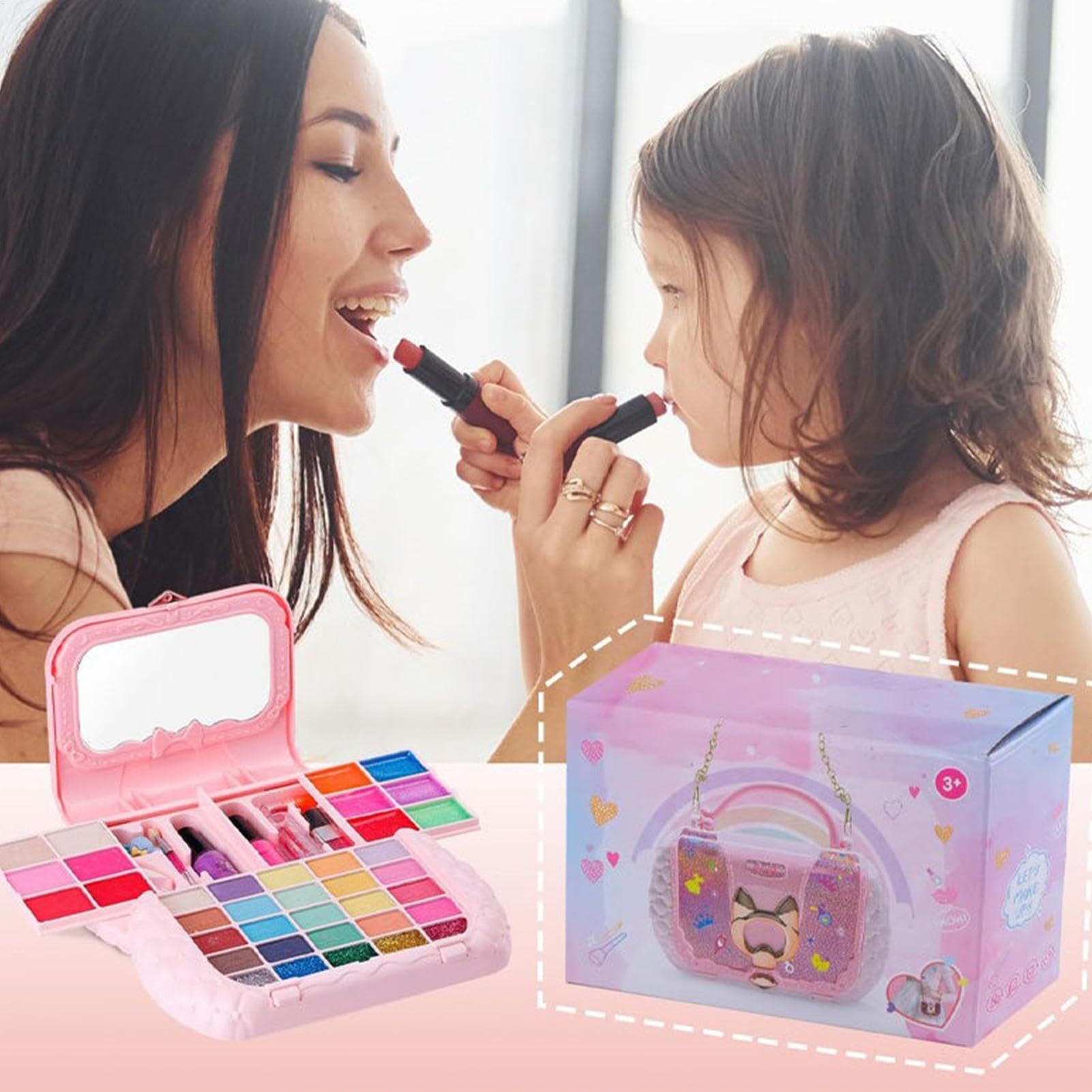 Set trucchi bambini set principessa lavabile sicuro atossico | Set Cosmetico Lavabile Vero Da Principessa Per Bambini Di Ruolo Travestimento Festa Salone Di Bellezza Cosmetico Glitter