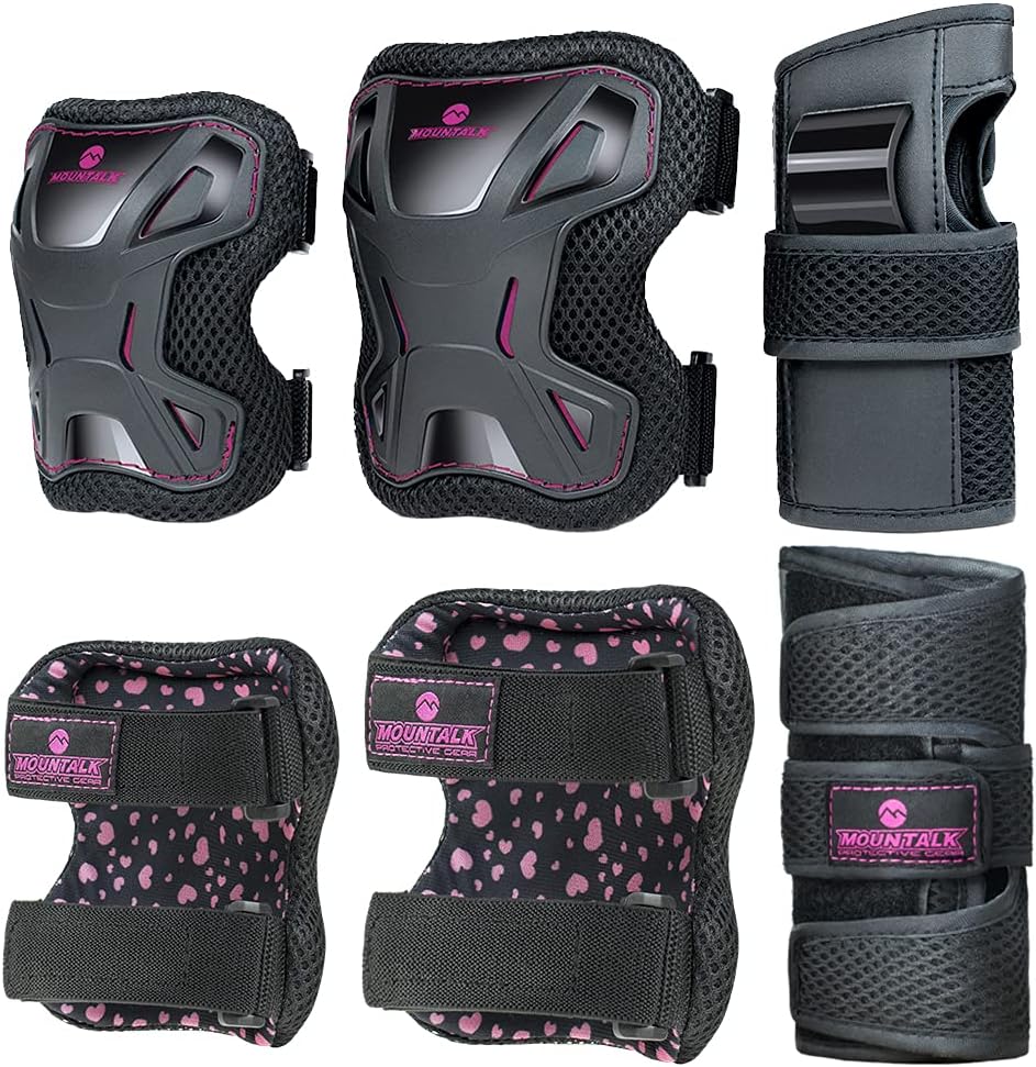 Mountalk Knee Pads for Kids/Toddler, Boys and Girls Skate Pads Protective Gear Set with Elbow Pads, Wrist Guards and Knee Pads