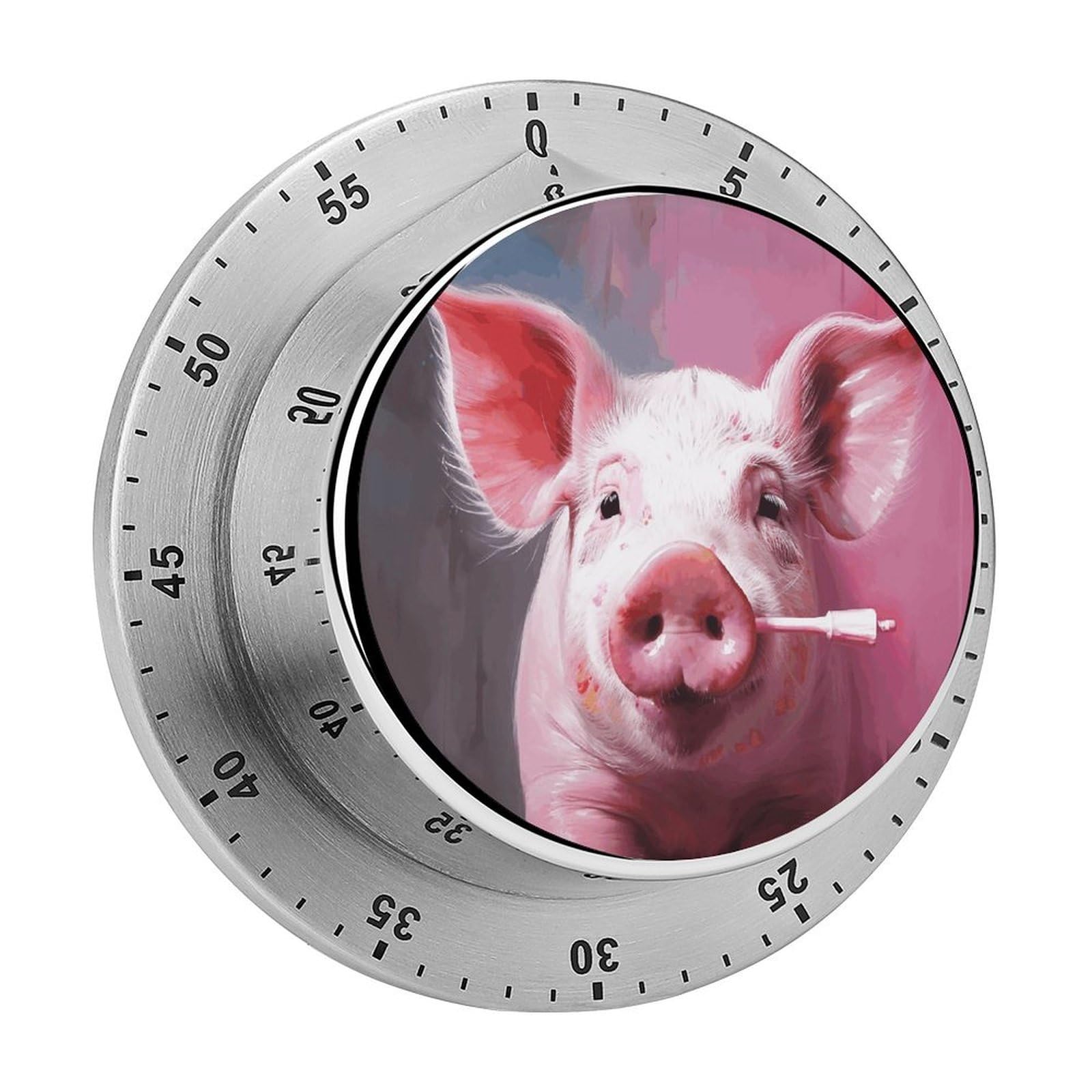 Adfgyerh Style Smiling (12) Timer For Cooking, Kitchen Timer Magnetic No Batteries Required, Mechanical Timer With Loud Alarm, For Fitness Baking Exercise Oven