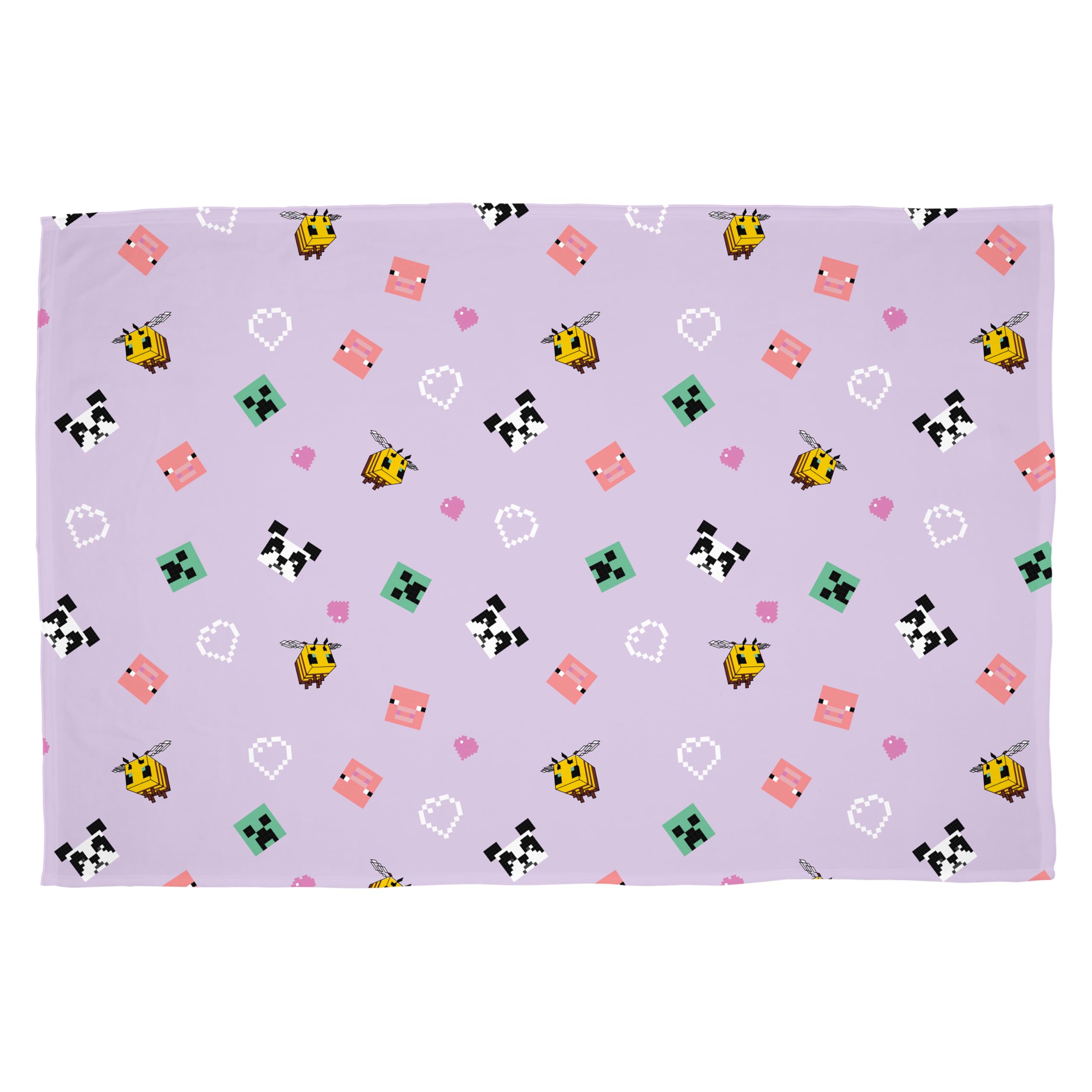 Minecraft Closeup Rotary Fleece Blanket