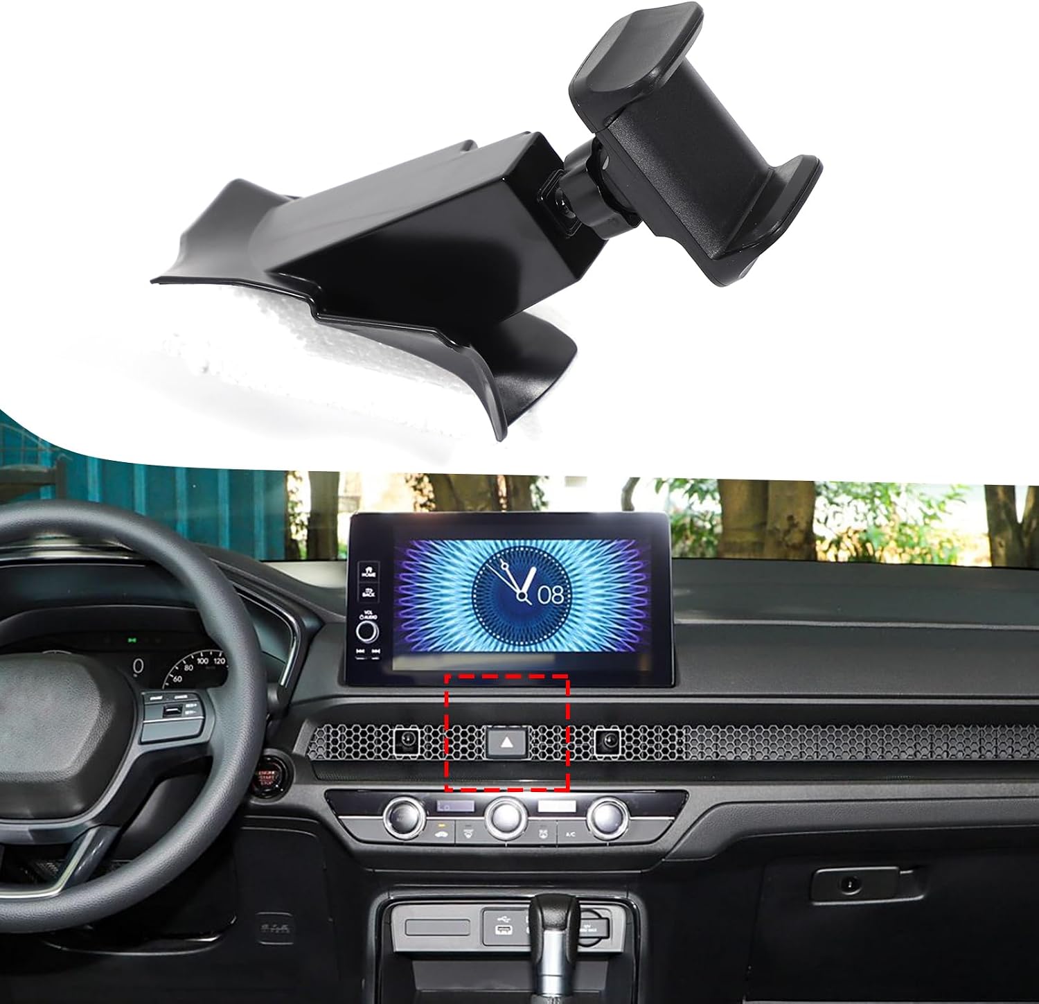 PIUGILH Phone Holder Mount Compatible with Honda CRV 2023 2024 2025 Accessories, Center Air Vent Cell Phones Holder Mount Clip