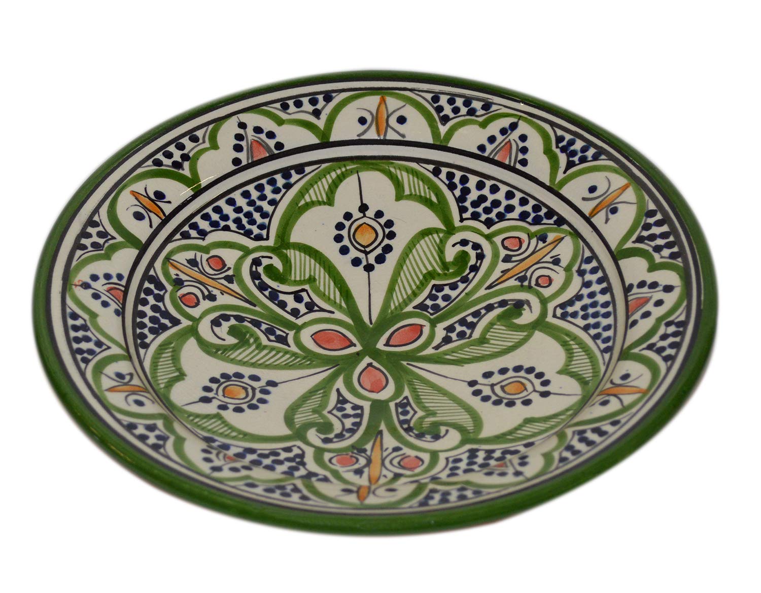 Ceramic Plates Moroccan Handmade Appetizer Tapas Serving Decorative 10 inches Round