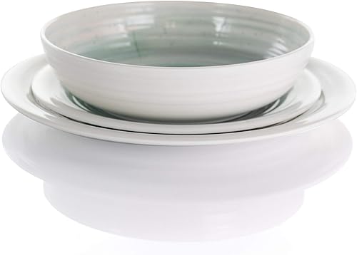 Vista 21 de Elama Vajilla ligera, 12 piezas, azul y marrón