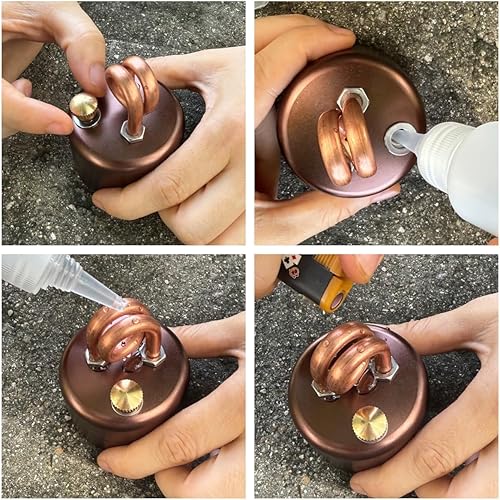 Miniatura 7 de Mini estufa de alcohol, Jetfire, agarre de goma resistente al calor y a prueba de fugas, diseño a prueba de fugas, compacta, resistente al viento y