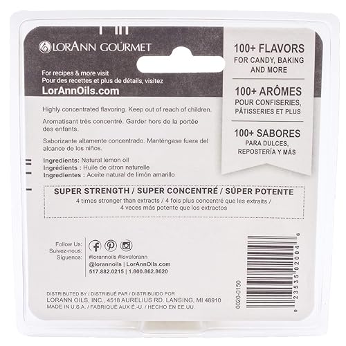Miniatura 2 de LorAnn Lemon Oil SS, sabor natural, 1 dram (0.125 fl oz - 0.1 fl oz - 1 cucharadita) - Paquete doble
