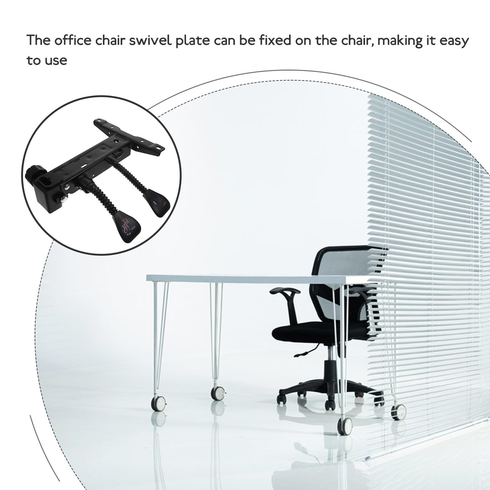 PRETYZOOM Base Giratoria para Silla de Oficina de Acero Repuesto para Mecanismo de Control de Inclinación Compatible Sillas Giratorias y Elevables Accesorio Duradero para Mobiliario