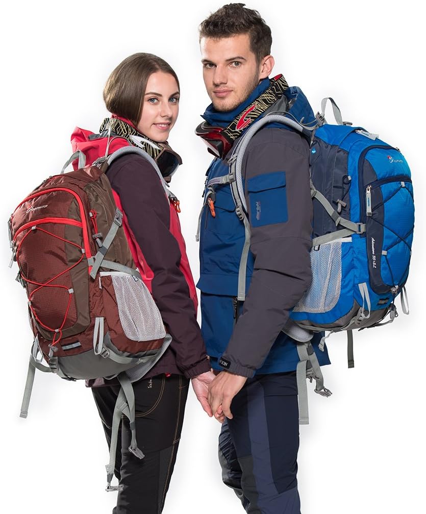 MOUNTAINTOP 40L Hiking Backpack with Rain Covers for Backpacking, Camping, Cycling and Traveling : Sports & Outdoors