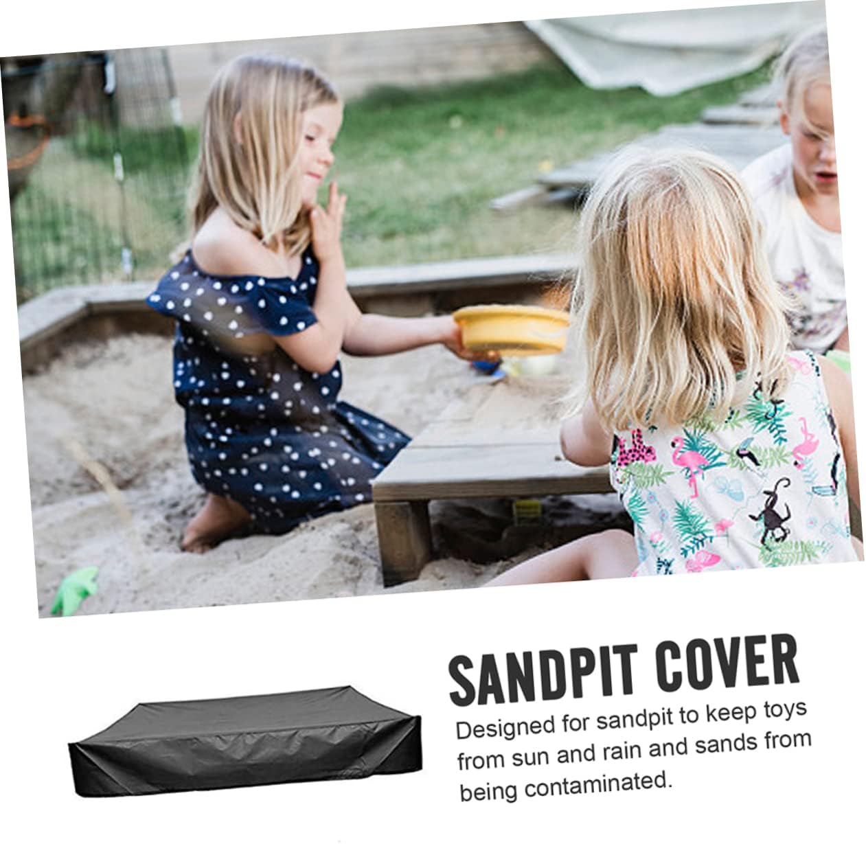 Garden Cover Sandbox Cover for Outdoor Use Square Pool Cover with Drawstring Durable and Protective Canopy for Sandboxes
