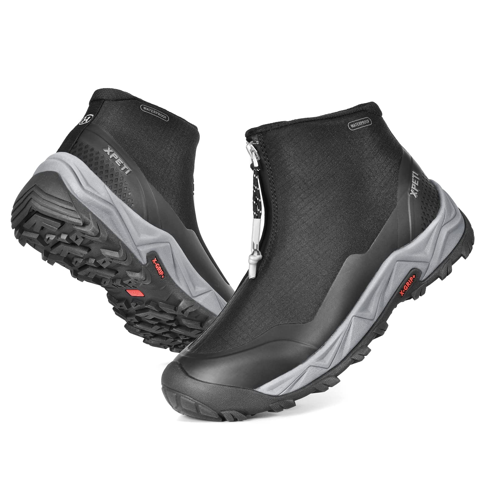 XPETIMen’s Coldurban Front Zip Waterproof Campsite Hiking Boots