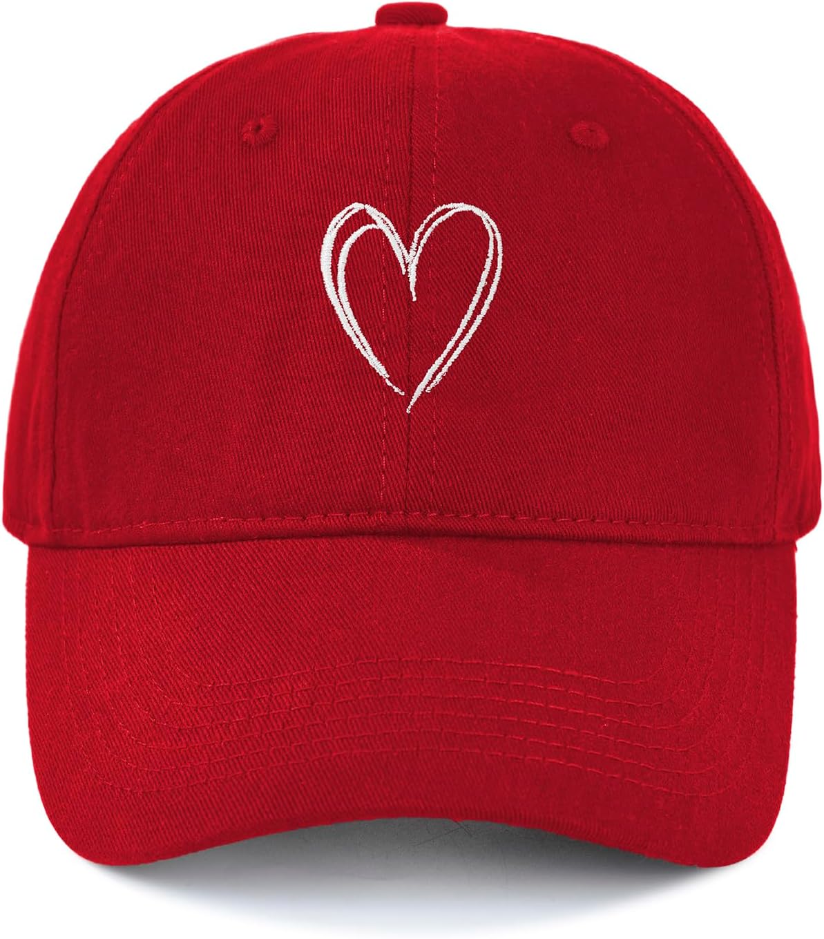 American Trends Womens Baseball Caps Cute Heart Embroidered Dad Hat