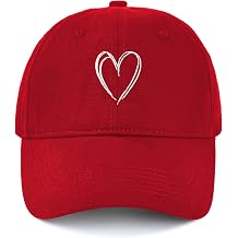 American Trends Womens Baseball Caps Cute Heart Embroidered Dad Hat