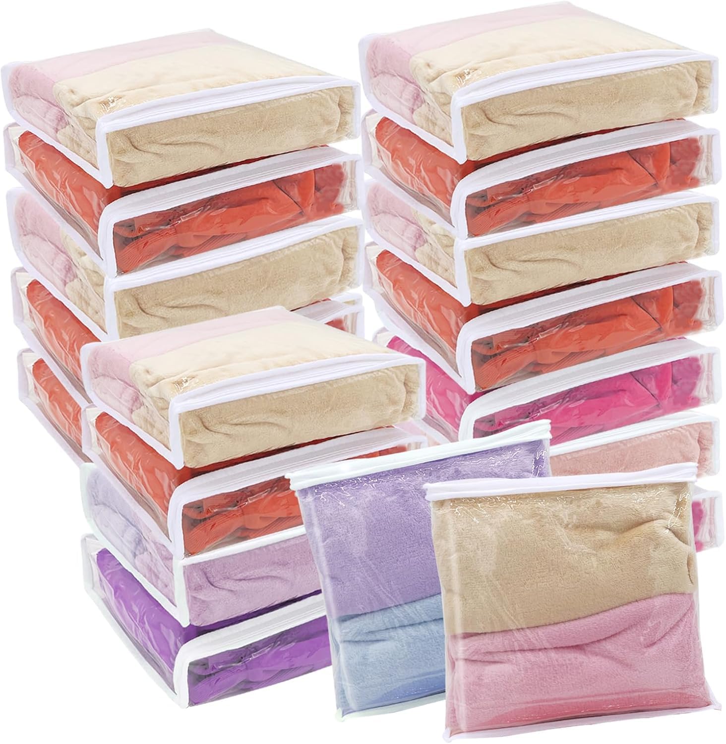 Nuoshen 10 Sacchetti Porta Abiti In Plastica Con Cerniera – Impermeabili, Trasparenti, 39,5x28cm, Per Viaggio E Trasloco - 3