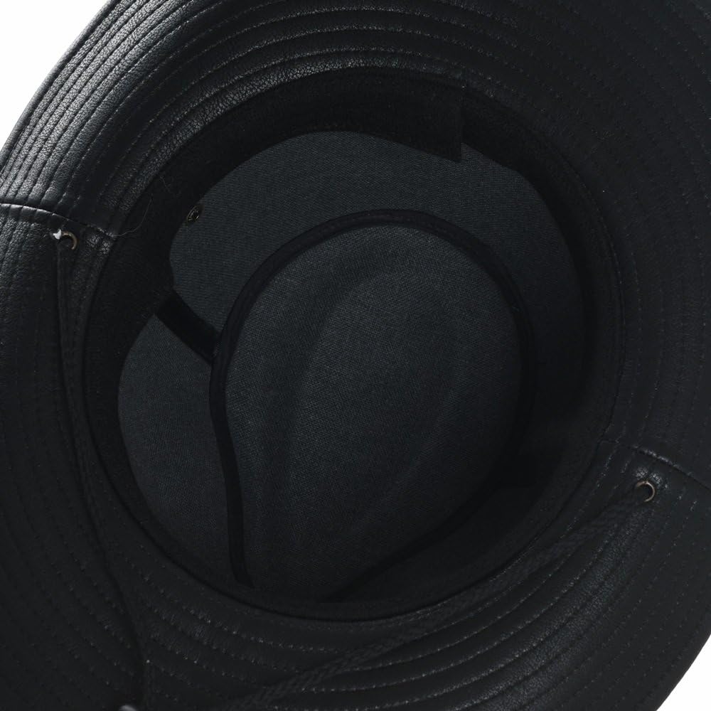 WITHMOONS Faux Leather Hat Outback Hat Fedora CD8859