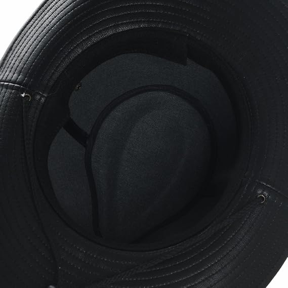 WITHMOONS Faux Leather Hat Outback Hat Fedora CD8859