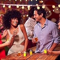 Vista 5 de Patelai 32 mini botellas de vidrio a granel con tapas, botellas de licor transparentes, botellas vacías de alcohol, embotellado de bebidas