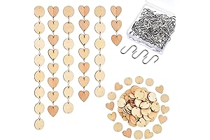 Unleash Creativity with Heart Shape Board: Hicarer 120 Pieces Wooden Circles Heart Tags