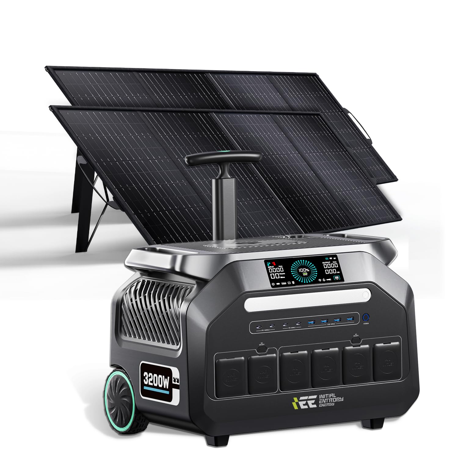 Amazon.co.jp: IEE P3200 ポータブル電源 ソーラーパネル セット200W 2 