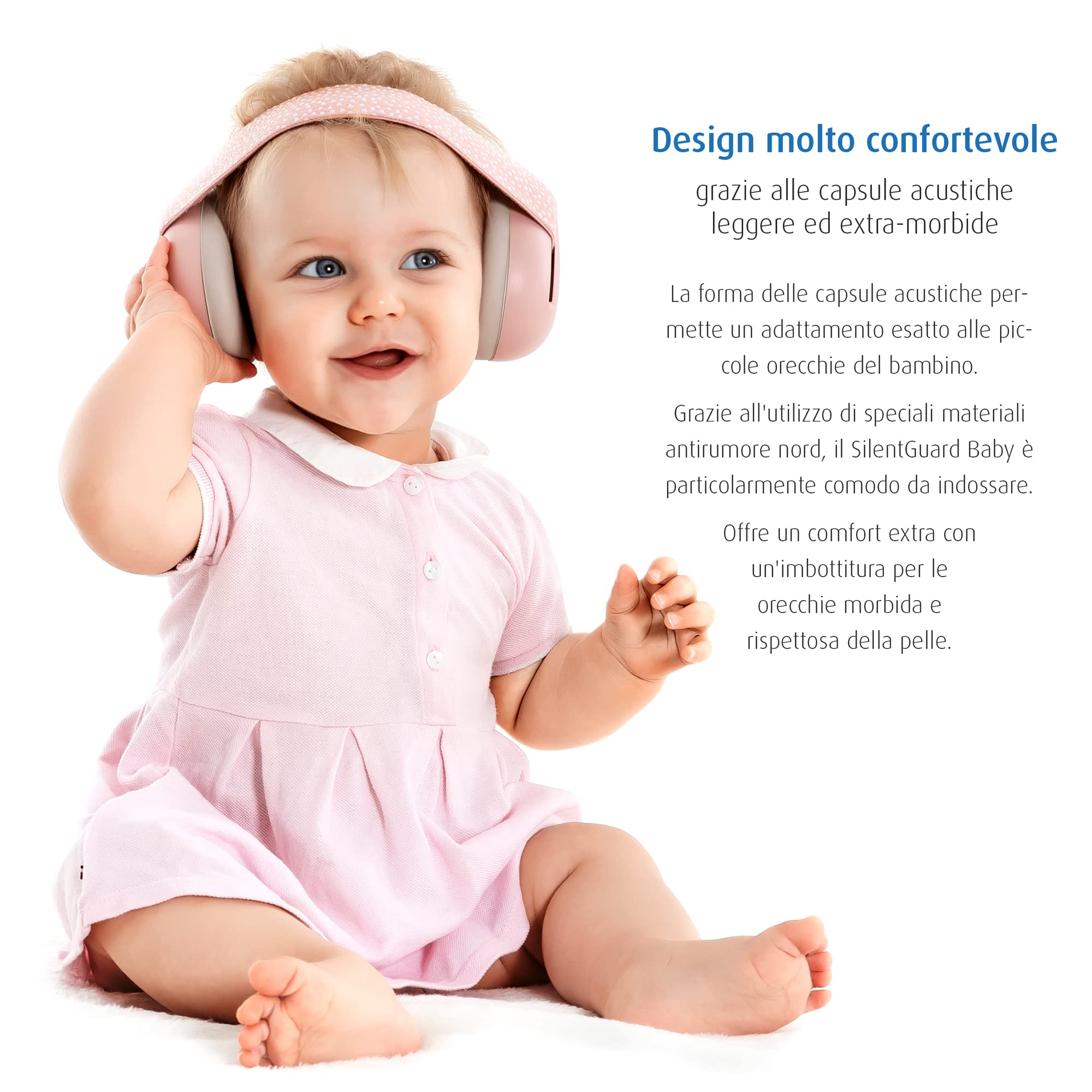reer GmbH 53074 Silentguard, Protezione dell'Udito per Bambini, per la Testa Sensibile del Bambino, Cresce Insieme