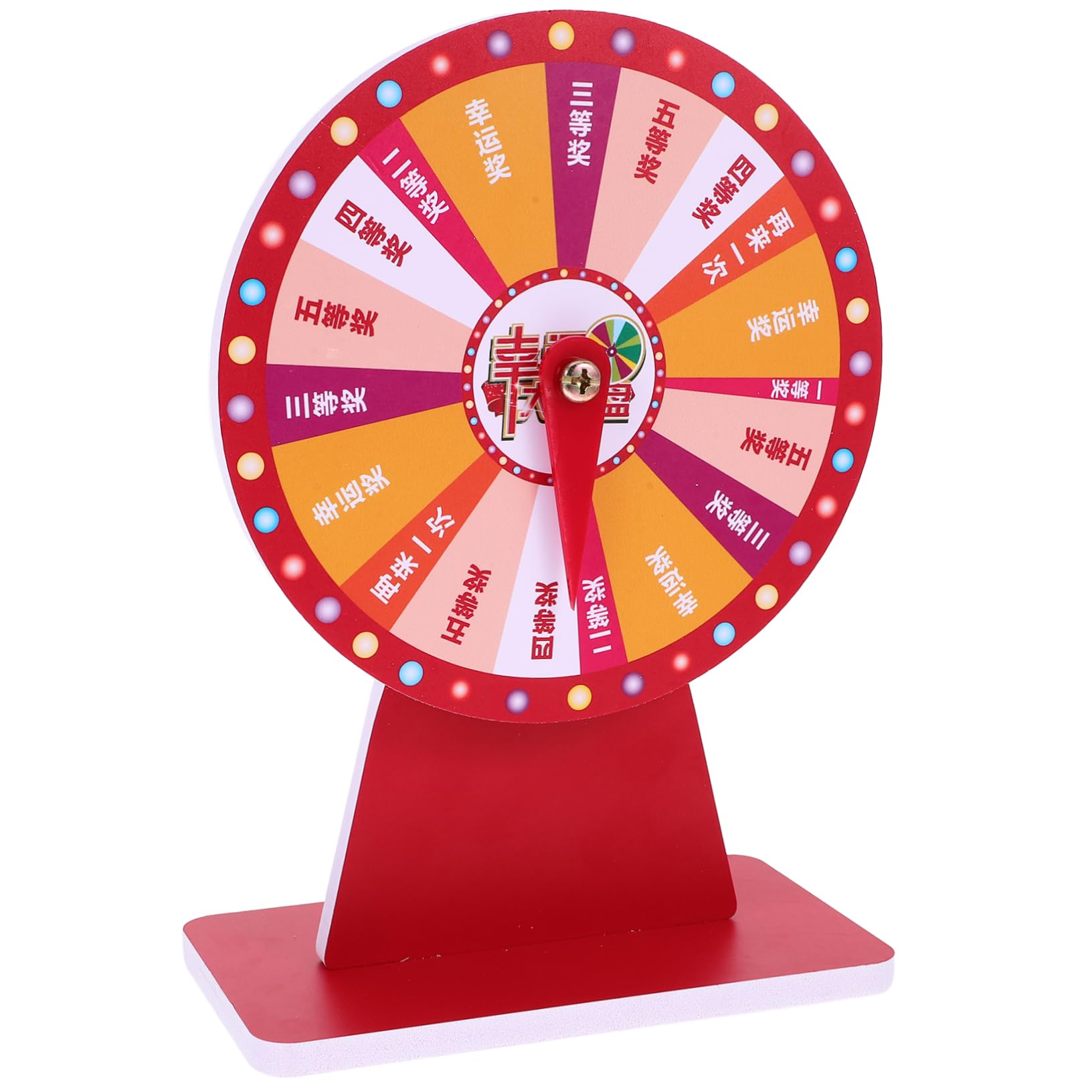 ABOOFAN Portable Lucky Draw Wheel Rotating Turntable for Prizes Game Prize Turntable