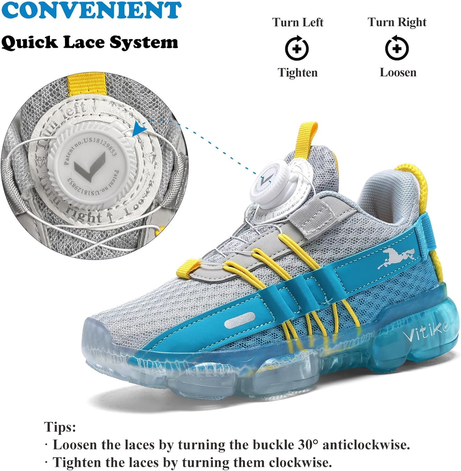 Kids Sneakers Boys Girls Running Tennis Shoes Athletic Sports Casual - Image 4