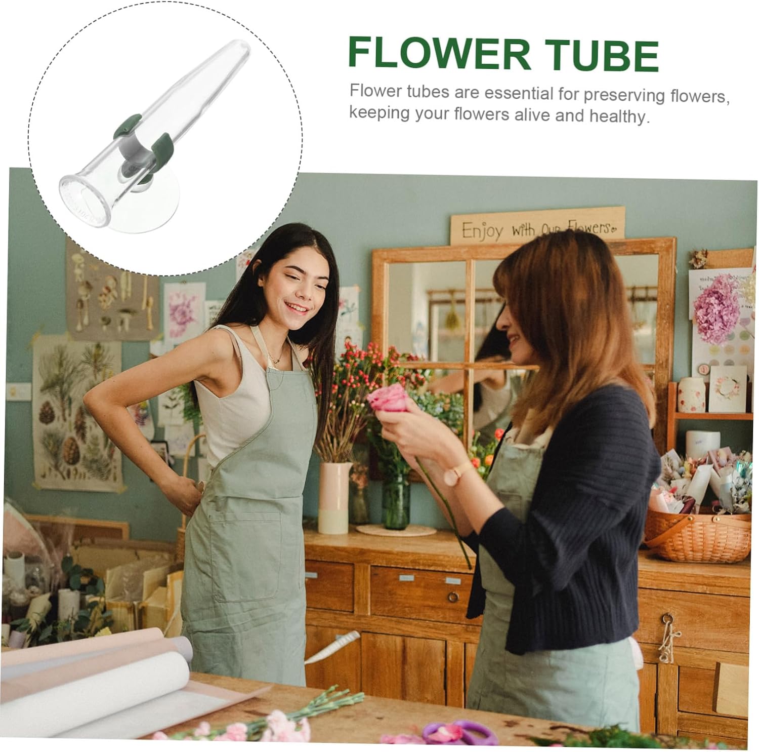 8pcs Floral Water Tubes with Suction Cups Durable Nutrition Tubes for Fresh Flower Arrangements Design for Easy Water Level Monitoring