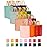 qiqee 100-Packs Paper Bags with Handles Bulk 8.2663.15 Small Gift Bags 16 Different Senior Color Bags Multiple UsesSmall Size