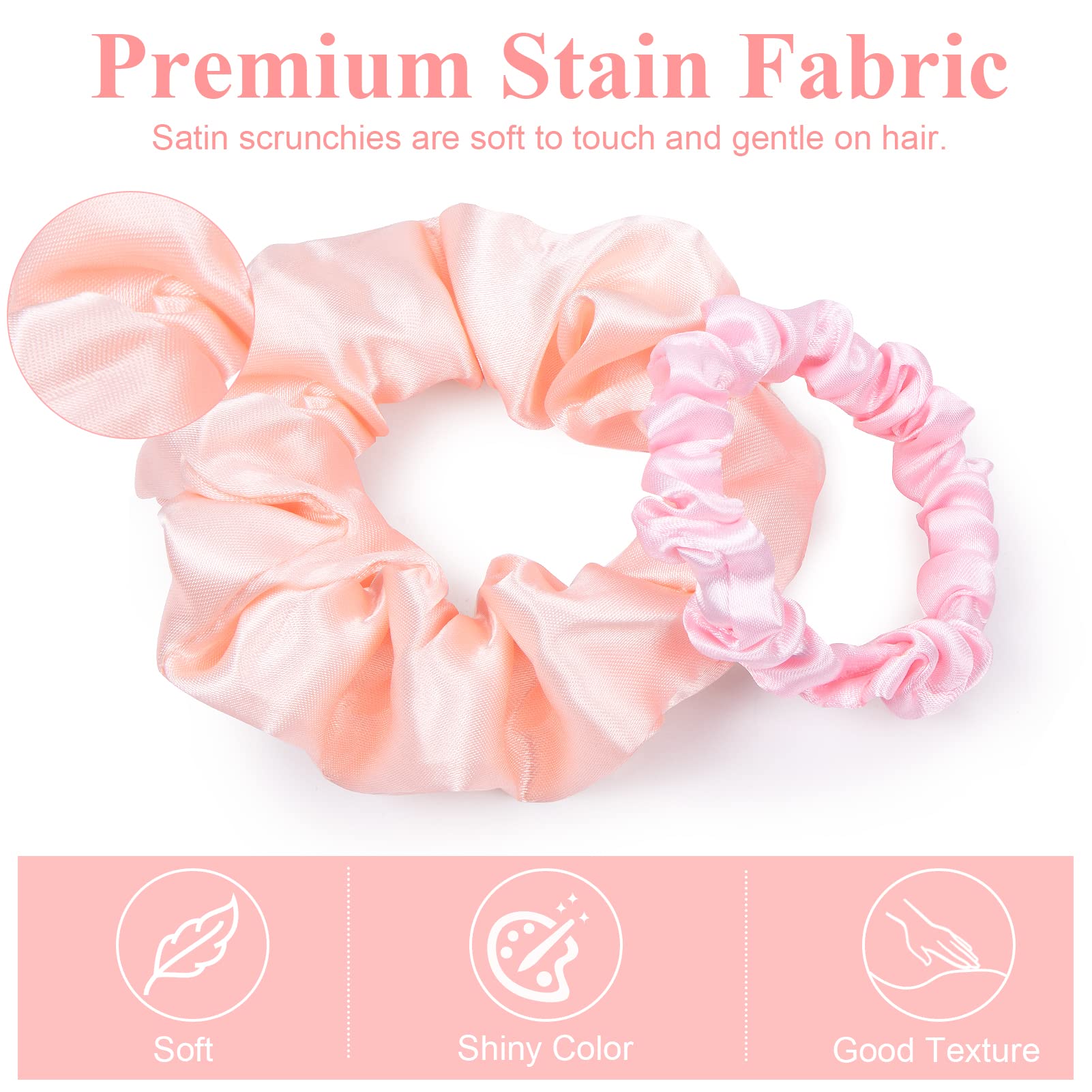Runmi Scrunchies per capelli 3 Pezzi Perla Elastica Capelli Cravatta accessori per capelli per donne e ragazze (C