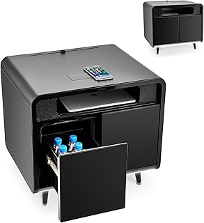 sobro Smart Side/Nightstand Table - with Cooling Drawer, Wireless Chargi...