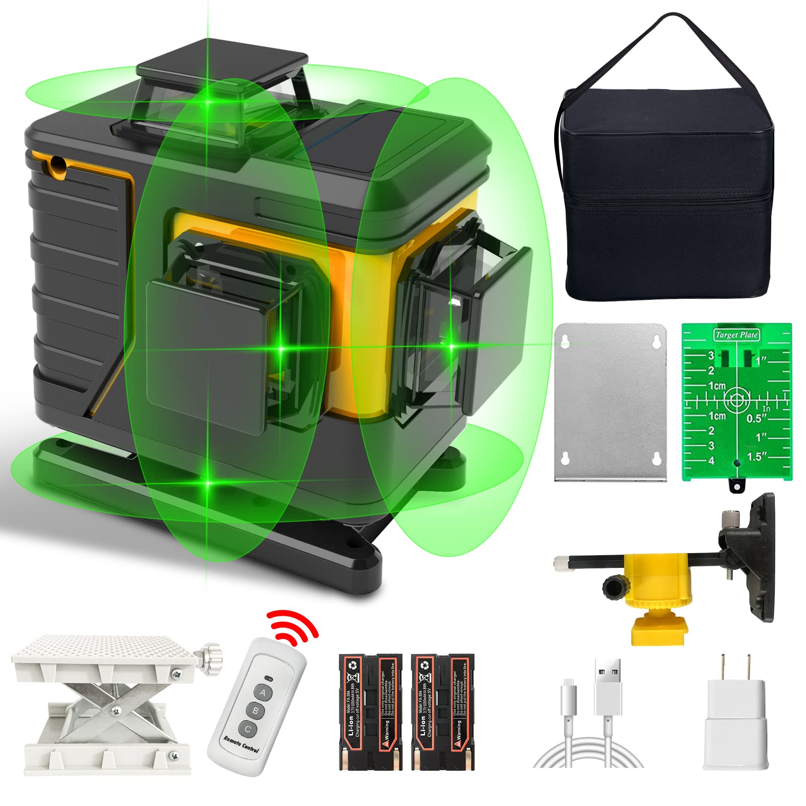 Buy KINAVEL 16 Lines Laser Level 4x360 Self Leveling, 4D Green Cross