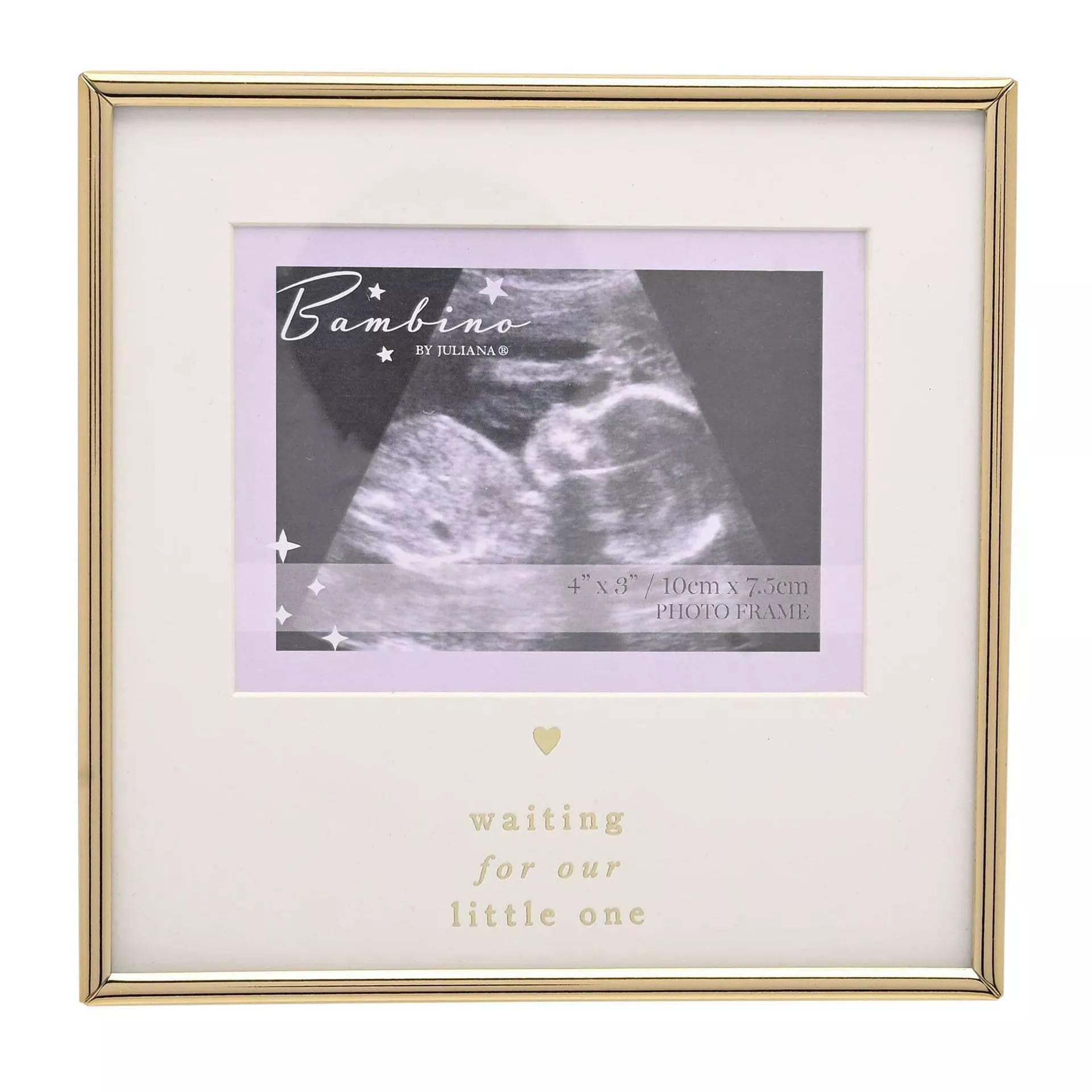 Widdop & Co. Baby Scan Photo Frame - Baby's Ultrasound Gold Picture Frame - Pregnancy Announcement & Baby Shower Idea - Keepsake Frame for Expecting Parents - “Waiting for You”