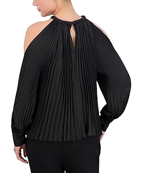 BCBGMAXAZRIA Women's Cold Shoulder Long Sleeve Crew Neck BCBGMAXAZRIA Women's Cold Shoulder Long Sleeve Crew Neck