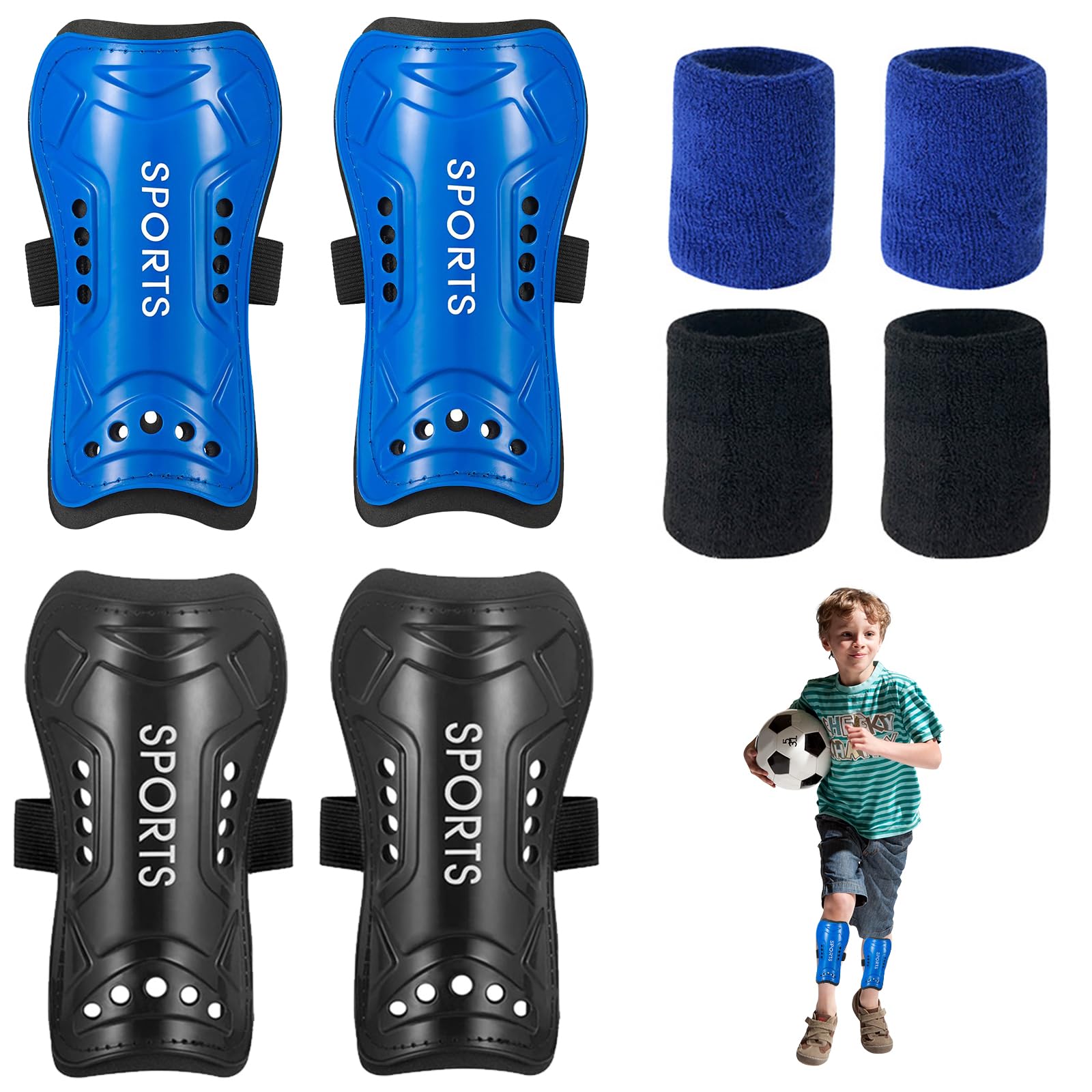 Petit Protege Tibia Foot 2 Paires Mini Protège-Tibias Football - 10x6cm - Pour Enfants Et Adultes - PP Et EVA Protège Tibia Homme