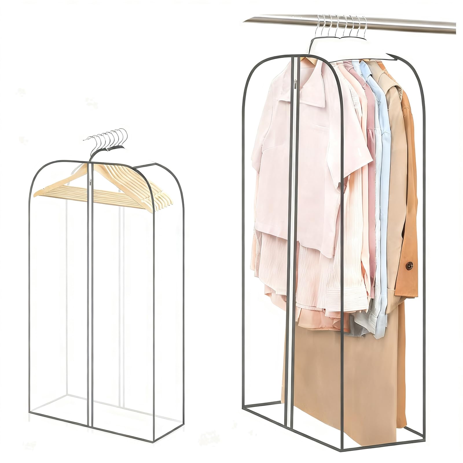 ALCXAZS Organize Wardrobe Stylishly With Garment Bags For Hanging Clothes Offering Efficient Coat Storage Solutions For Keeping