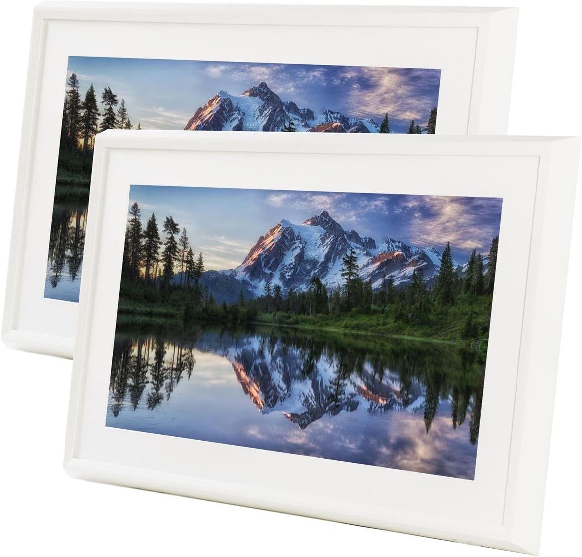 Meural Canvas Leonora 27" Widescreen LCD WiFi Digital Photo Frame White, 2Pack