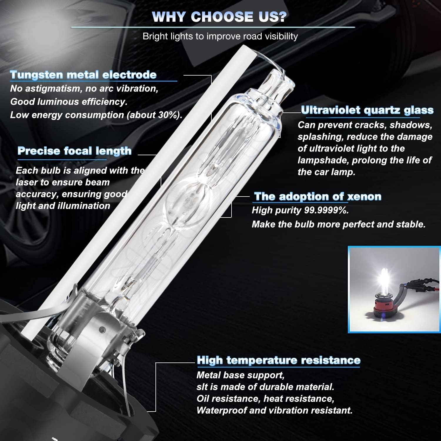 For Nissan Maxima 2009-2014 Light Bulbs with 20,000 RPM Cooling Fan, 800% Brightness Hi and Lo Beam+Fog Light Bulbs, 6500K, 36000LM Bright, Efficient Heat Dissipation, 6PCS