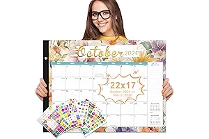 Gannyfer 18-Month Desk Calendar for Teachers - October 2024 to March 2026