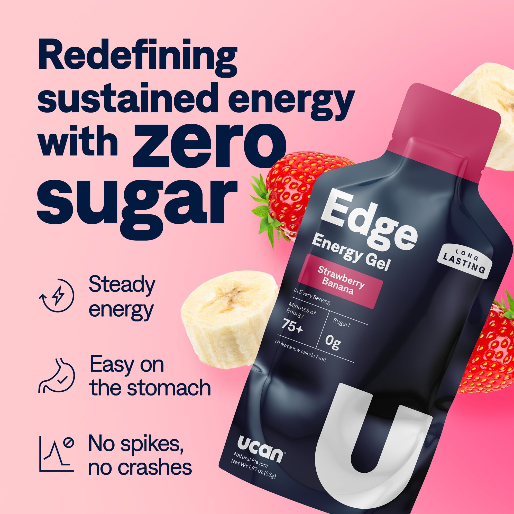 UCAN Energy Gel | Strawberry Banana | Sugar Free | 12 Pack — Amazon image 7