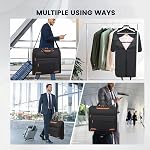 Sacs de vêtements pour le voyage, Sac de vêtements double couche avec bandoulière, Sacs sans pliage pour vêtements de voyage pour accrocher des vêtements, sacs de voyage pliables pour les hommes, noir