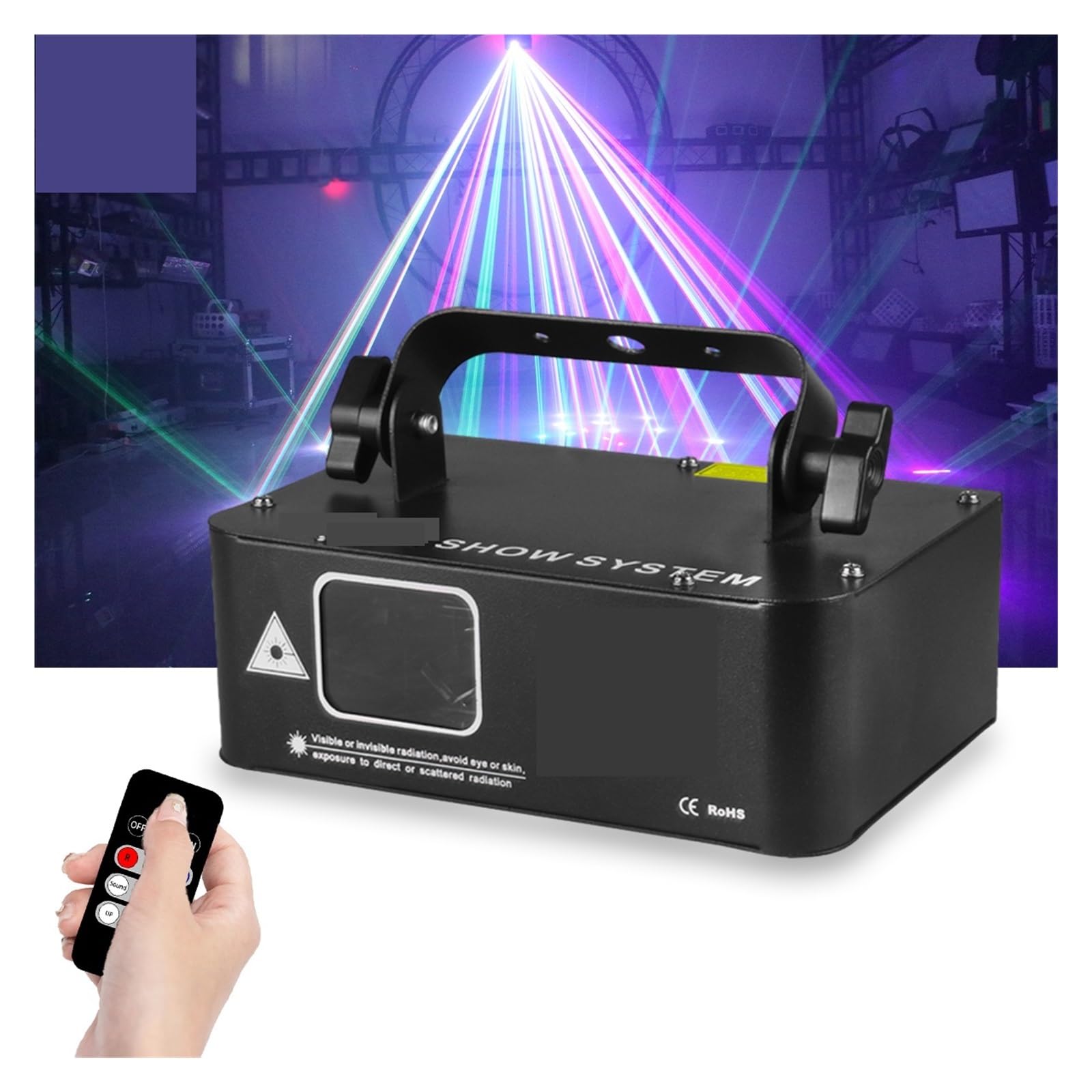 500mw RGB Beam Line Scanner Projector DJ Disco Stage Lighting Effect Dance Party Wedding Holiday Bar Club Luci Per feste e club(Without Remote)