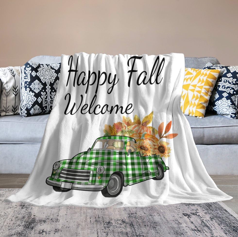 Couverture de lit Happy Fall 178x203 cm pour cocooner en automne - 6