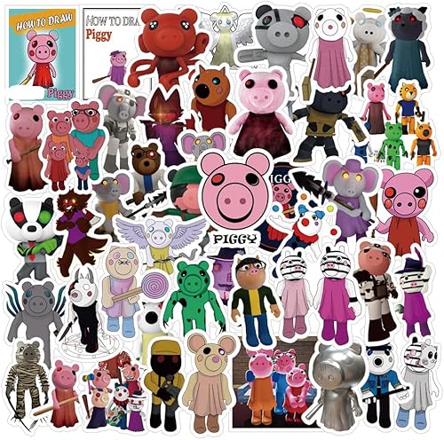 Miniatura 3 de 50 calcomanías de cerdito geniales para videojuegos, calcomanías de vinilo impermeables para niños, adolescentes de 2 a 4 pulgadas, cerdito 50