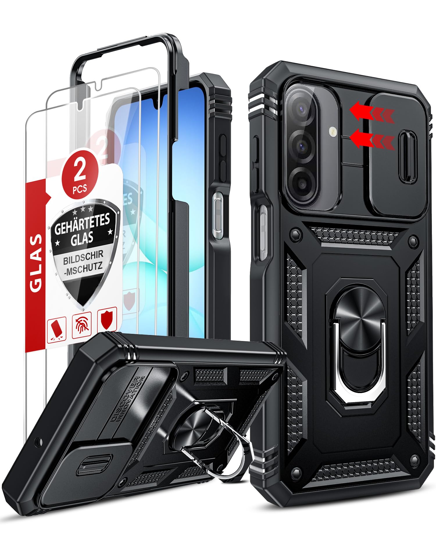 LeYi Panzerhülle Handyhülle für Samsung Galaxy A17 5G Hülle Ständer Case