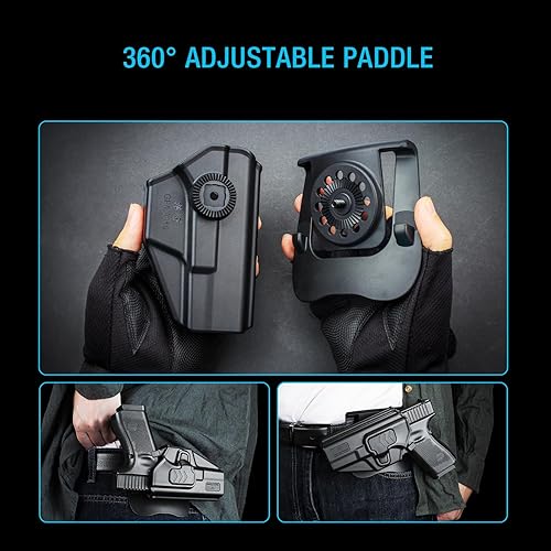 Miniatura 4 de Funda para mano izquierda compatible con Taurus G2CG3C, G19 G19X G32 G45 (Gen 3 4), G23 (Gen 3 4), G43  G43X, funda de transporte exterior de