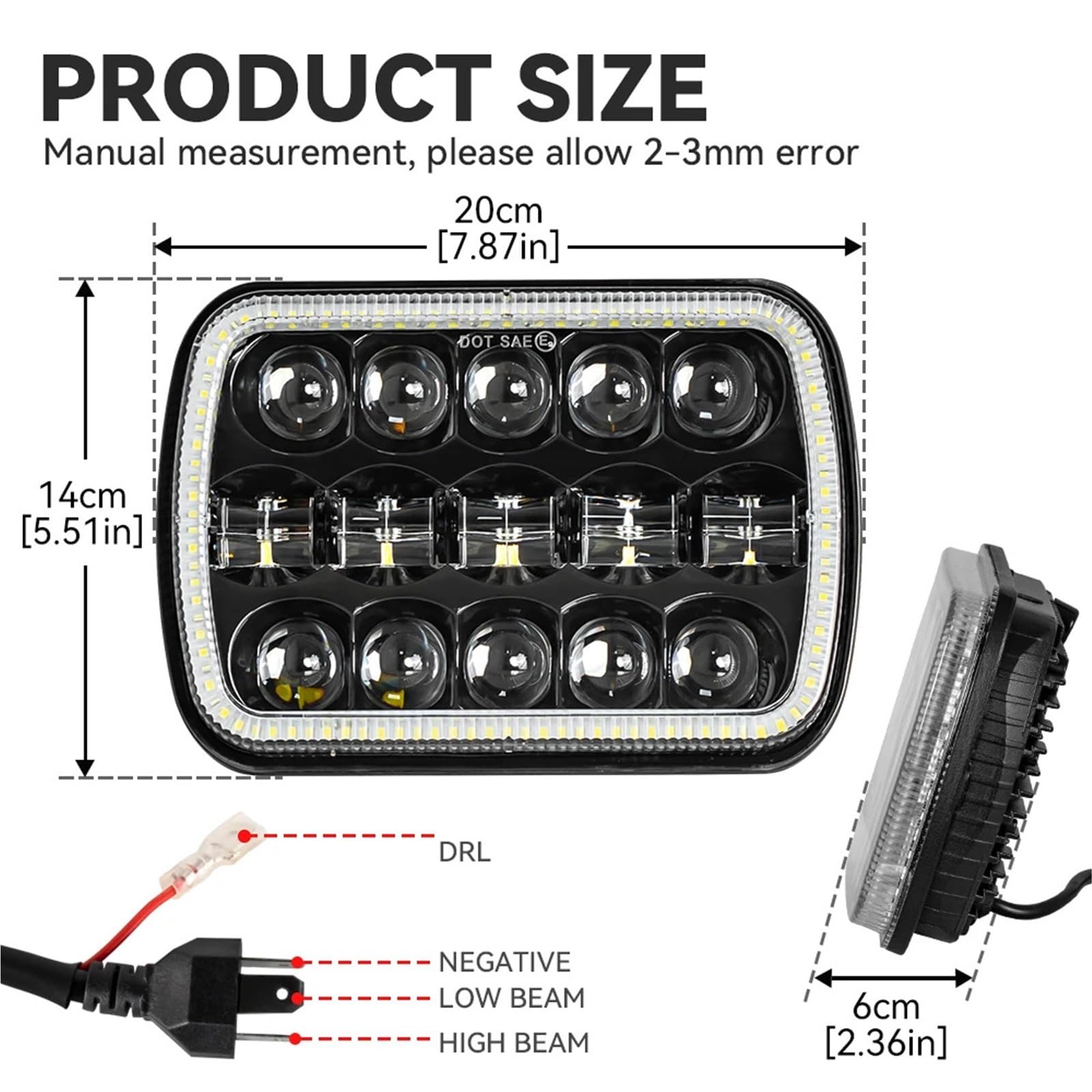 Ampoules LED Pour Wrangler YJ XJ Cherokee Phares Avant